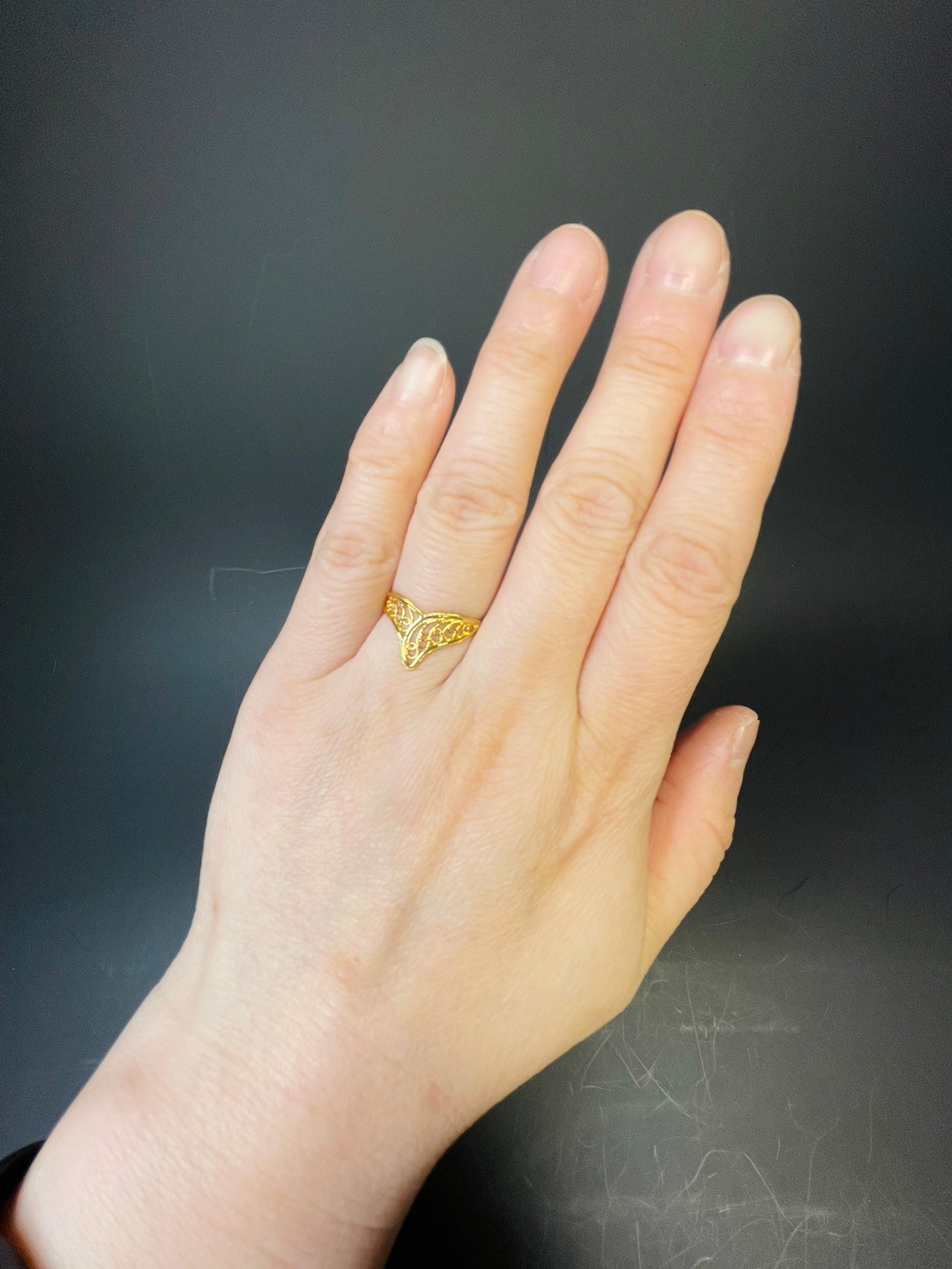 Handmade Hollow Y-shaped Ring