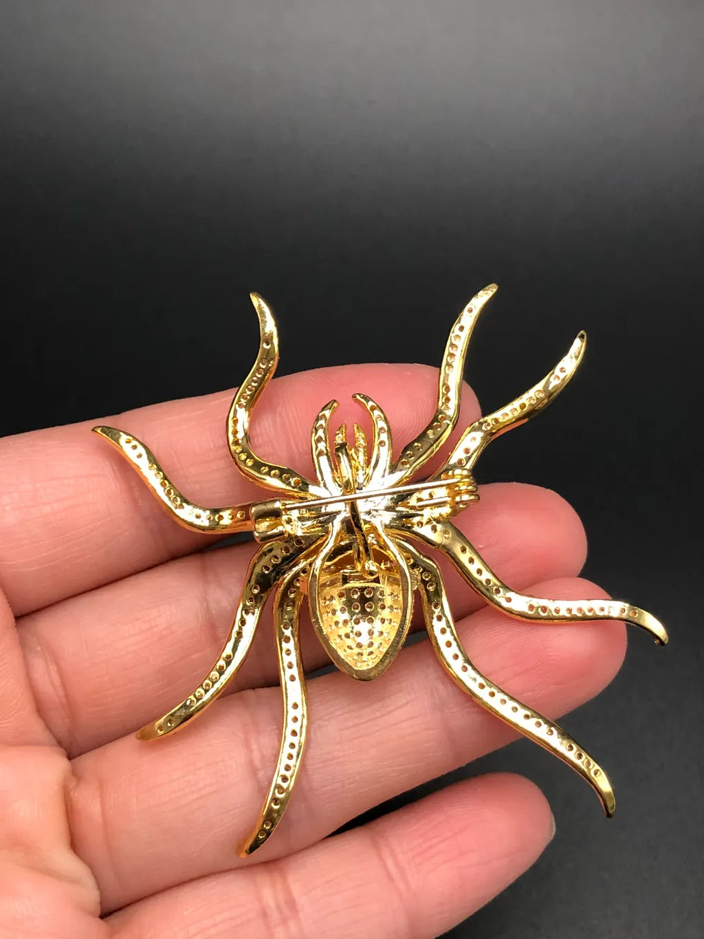 Genuine Baltic Yellow Amber 925 silver Swarovski Crystal Spider 🕷️ Pendant/ Brooch