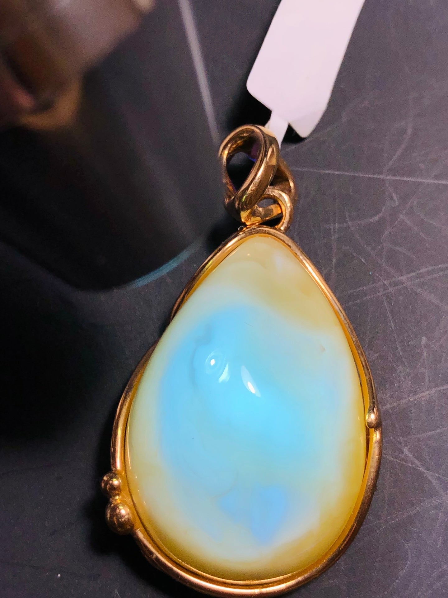 Handmade Genuine Baltic Natural White Amber Pendant 🩸without a chain